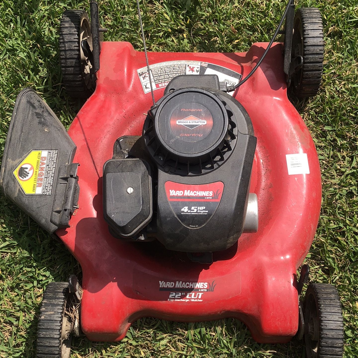 Briggs and stratton yard machine 158cc hotsell