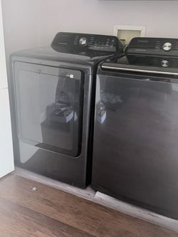 Samsung Washer/Dryer Set and Insignia Bottom freezer refrigerator