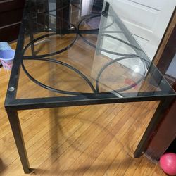 Dining Glass Table And 4 Chairs