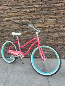 Huffy Cranbrook 26 inch Beach Cruiser Coral Pink