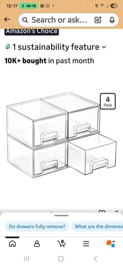 4 pack storage/ organizer bins