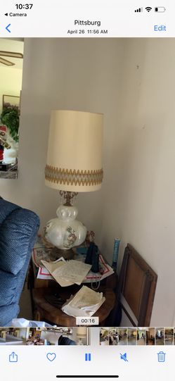 Pair of vintage /antique lamps with original shade