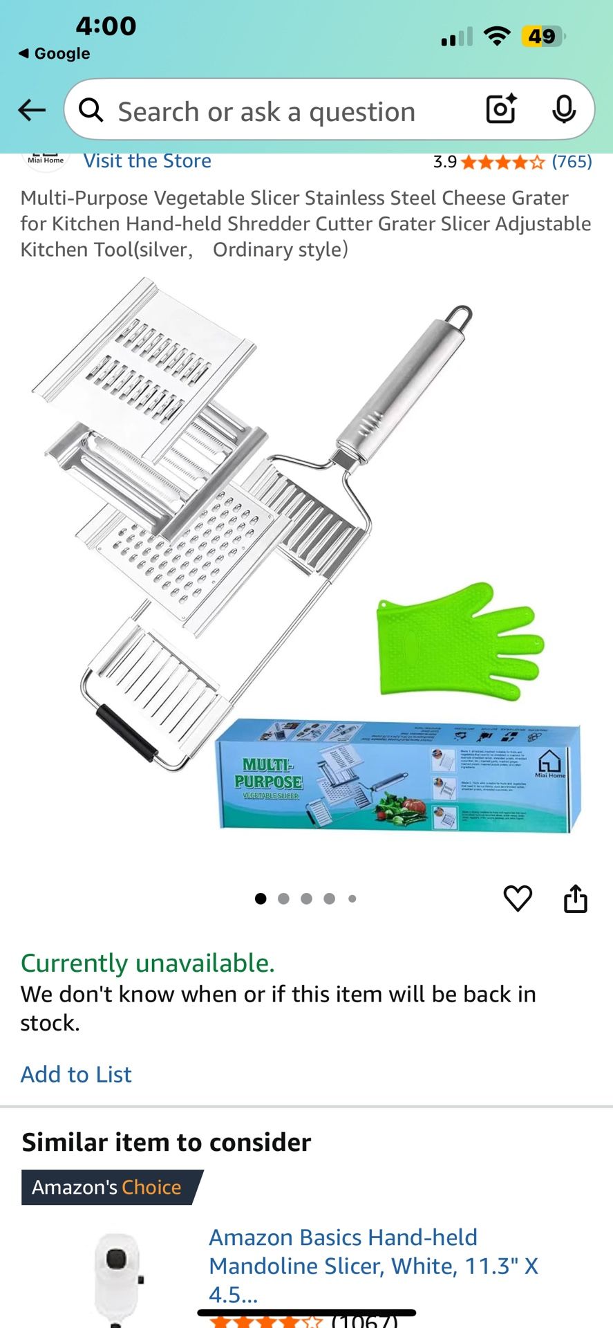 Brand New Slicer And Cheese Grator
