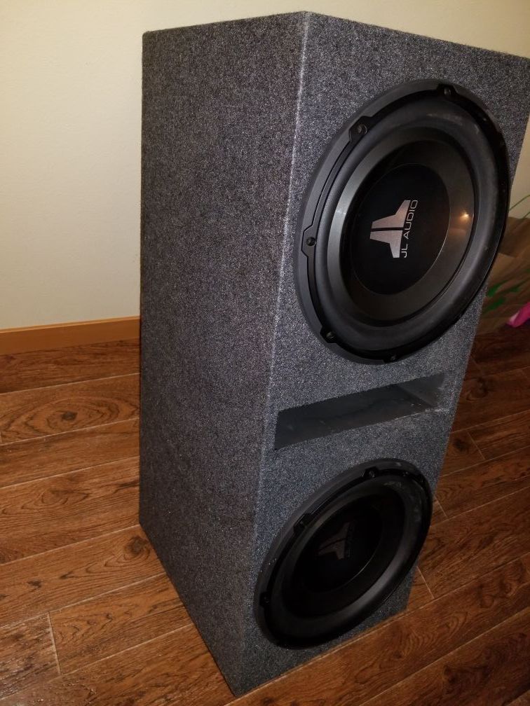 JL Audio 12W0 V3-4 subs with box