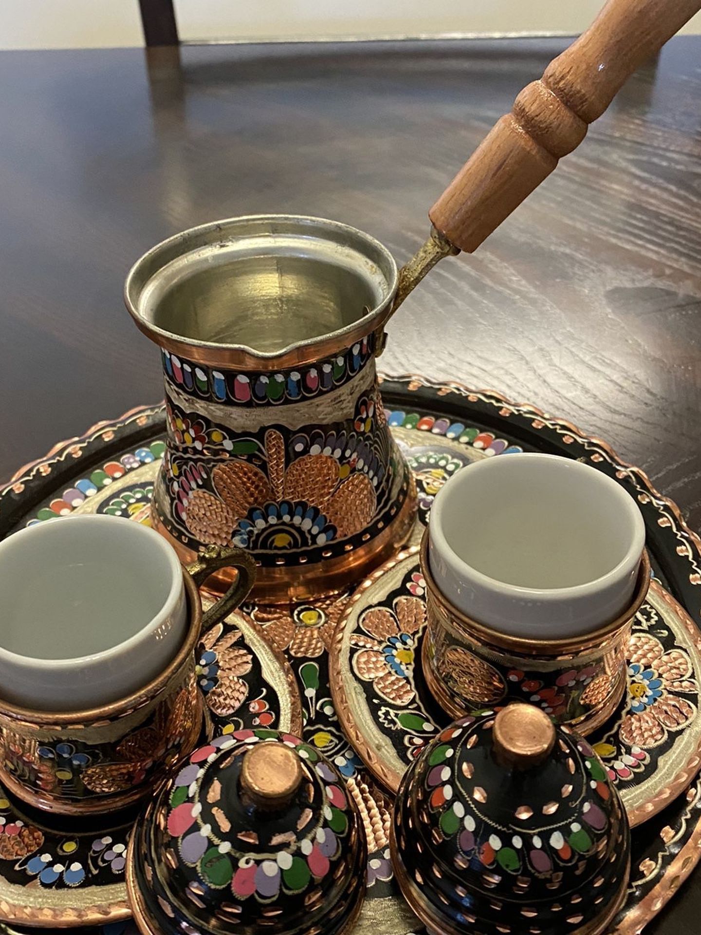 Handmade Copper Turkish Coffee Set