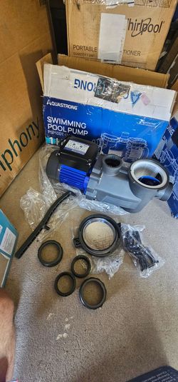 Aquastrong 1HP In/Above Ground Pool Pump with Timer, 115V, 6100GPH, High Flow, Powerful Self Primming Swimming Pool Pumps with Filter