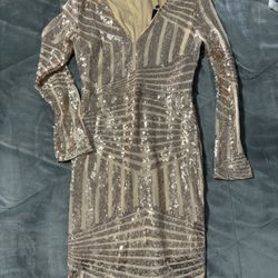 New Miss Ord Gold Sequin Dress 