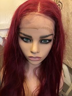 Red Wig lace top