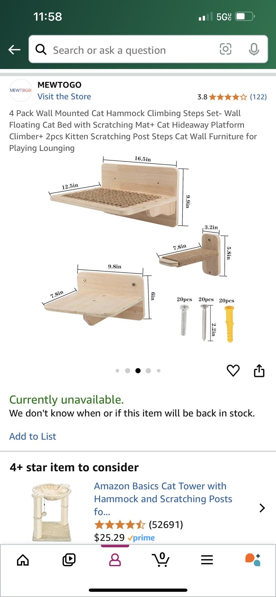 wall mount cat steps