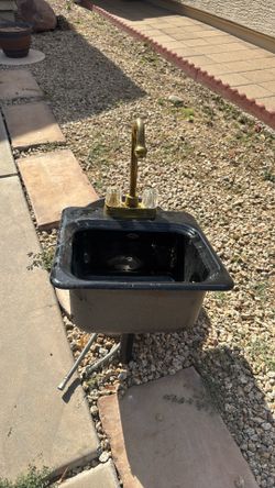 Black Cast Iron Bar Sink