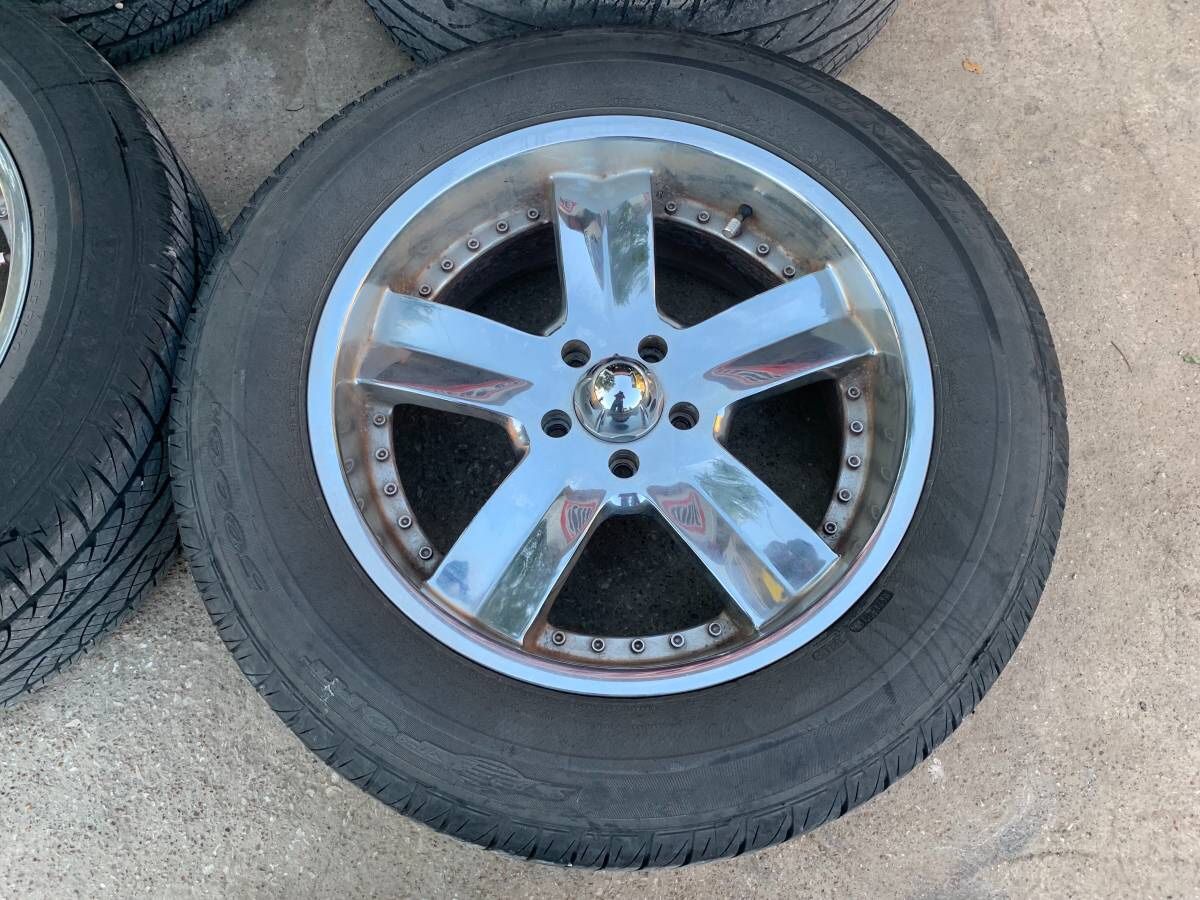 20” Chrome Rims & Tires 5x5 Bolt pattern Wheels Chevy Silverado Tahoe