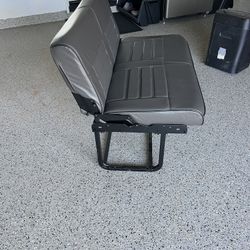 Sprinter Van 42” Seat / Bench - Jack Knife Seat. Grey Leather 