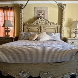 Classic French Provincial Bedroom Set - Complete 4-Piece Collection $950 