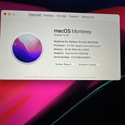 MacBook Pro 2015 15 Like New 