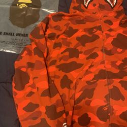 Red Bape Zip Up