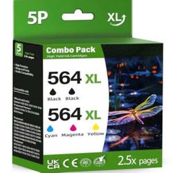 Printer 564XL Ink Cartridges For HP 564 XL Photosmart 7(contact info removed) 6(contact info removed) 5-Pack