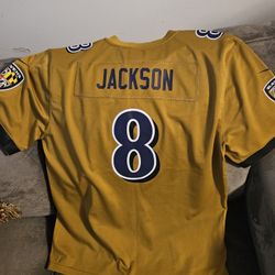 Lamar JACKSON GOLD ALTERNATIVE retro jersey NIKE AUTHENTIC 