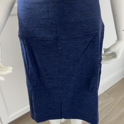 New Woolx Monroe Knee Length Wool Blue Skirt Size Medium