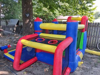 Huge blowup bounce house castle with water slide $175