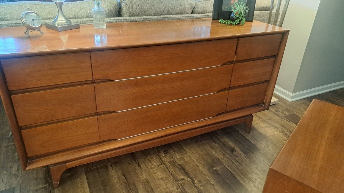 Mid Century Modern Kent Coffee Dresser, Night Stand,mirror