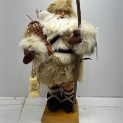 15inch Santa Claus with snow shoes plush Figurine/Statue#F7