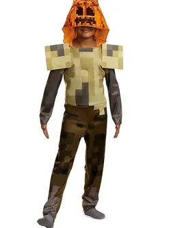 BRAND NEW 2PC MINECRAFT HUSK JACK O LANTERN COSTUME SIZE MEDIUM 7-8