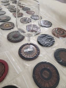 Handmade Leather Coasters fun patterns