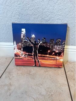 Rocky statue canvas