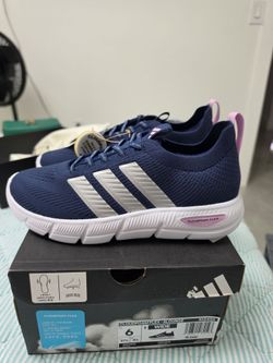 Adidas Women Cloudfoam Flex Slounge Wide Sneakers Size 6 US