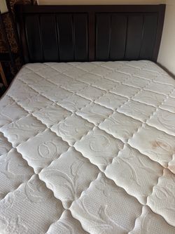 Queen Size Bed Frame & Mattress Set