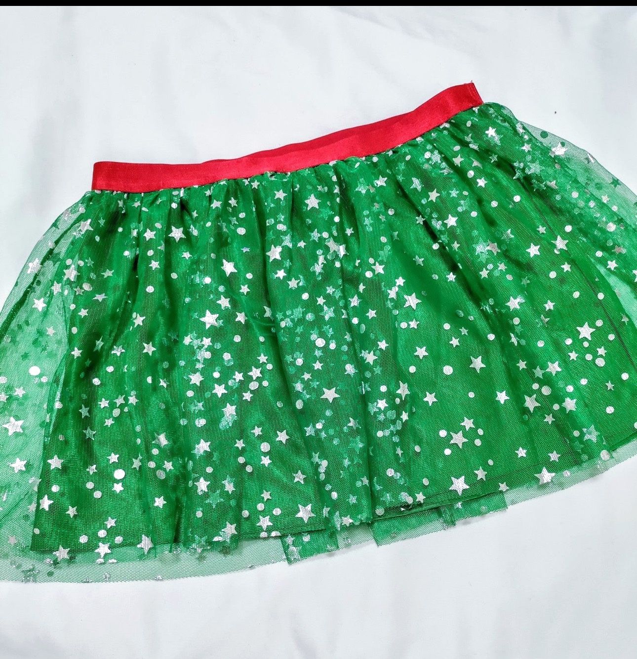 ✨M YOUTH 7/8 SKIRT YOUTH CHRISTMAS SKIRT STAR SKIRT GREEN SKIRT GREEN TUTU✨