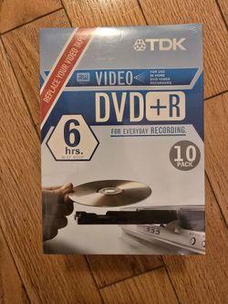 LOT of 6 10-PACK TDK DVD-R Video Recording Discs Clear Cases NEW IN BOX (60)