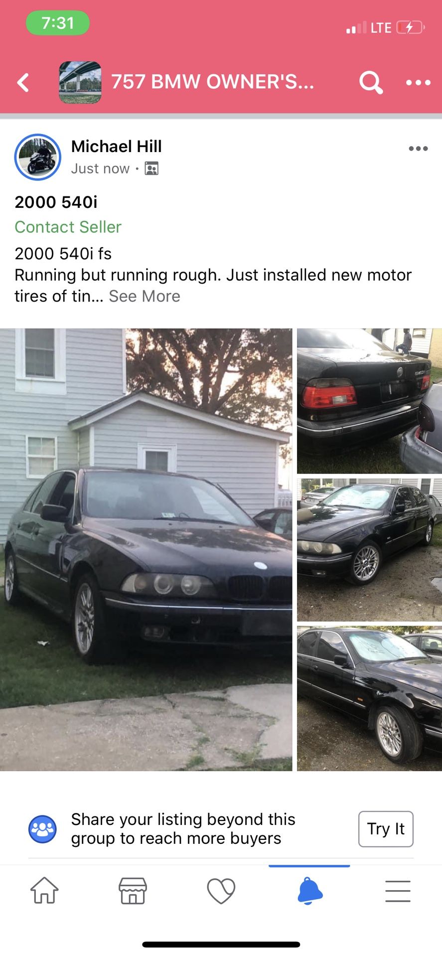 2000 BMW 540i