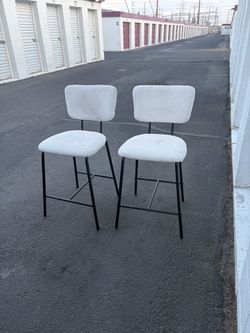 White Boucle Chairs (2)