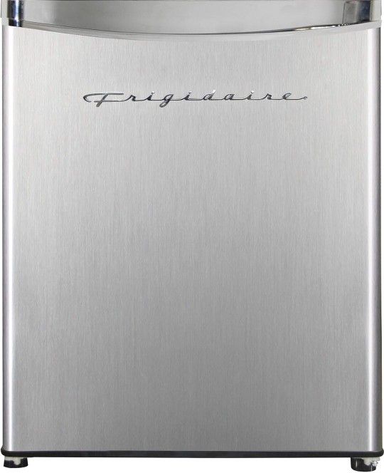Frigidaire EFR182 1.6 cu ft Stainless Steel Mini Fridge. Perfect for Home or The Office. Platinum Series, 1.8
