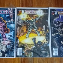 SIGIL Comic Book Issue 40 And 41 Crogen 42 Soace Hero Robot Machine