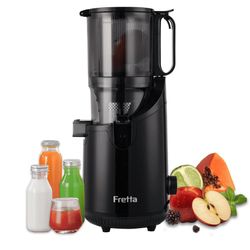 Fretta Cold Press Juicer with 5.3" Extra Large Feed Chute