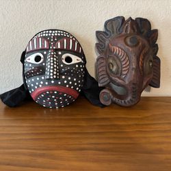 2 Wooden Masks