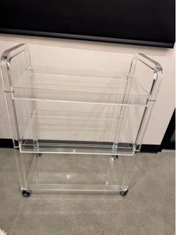 Clear 3 tier acrylic cart