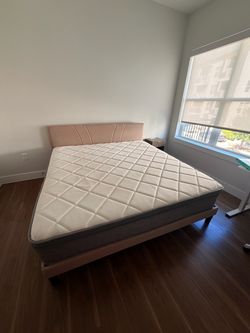KING BED FRAME + 14” MATTRESS SET – “ PLEASE READ THE DESCRIPTION & MUST PICK UP