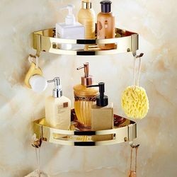 New Gold Bathroom Corner Organizer 