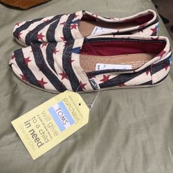 Toms Classic Navy/Natural Star 7.5