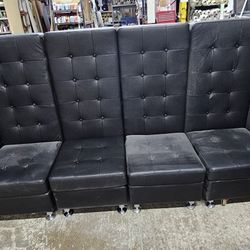 black sofa set