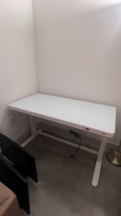 white Glass Standing Desk — Like New