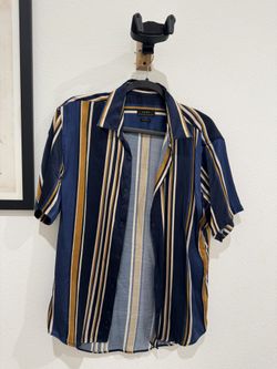 Zara Royal Blue Silky Dress Shirt – Medium