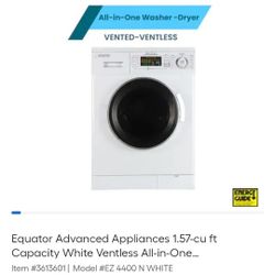All In One Washer /Dryer Super Combo Equator 