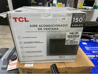 TCL 5,000 BTU Mechanical Window Air Conditioner (Black), model number W5WM-B3.