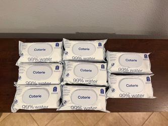 New Coterie 99% Water Baby Wipes - 8 Packs