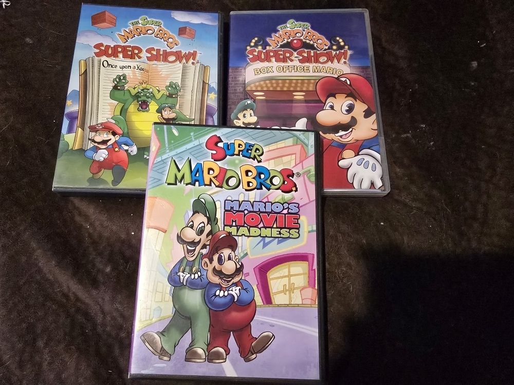 3 Super Mario Bros DVDs