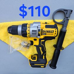 $110 New Dewalt 3-Speed Hammer Drill Flexvolt Advantage DCD999 20-Volt (Tool-Only)